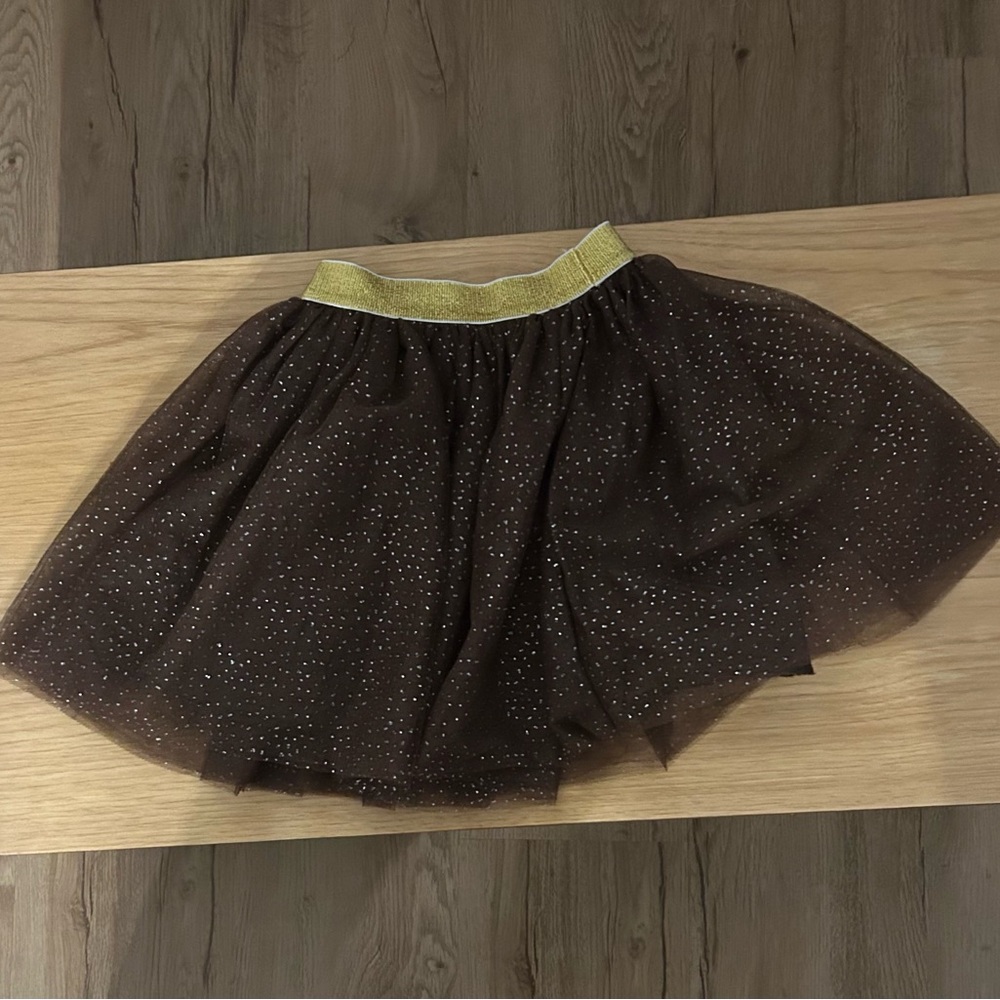 Kids Brown Tulle Skirt